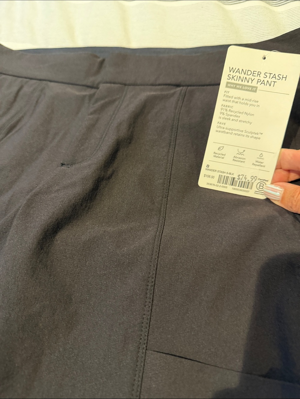 Athleta Wander Stash Skinny Pant in Charcoal